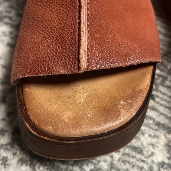 ✅Miz Mooz Leather Wedge Sandals Gloria Brick Sz 40 - Picture 8 of 9